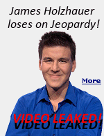 The footage, a minute long, captures the Final Jeopardy segment as the contestants reveal their responses. After making what host Alex Trebek described as a ''modest'' wager, Holzhauer is bested by Emma Boettcher, who was leading by $3,200.